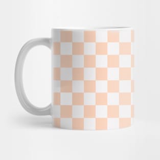 Peach Checkerboard pattern Mug